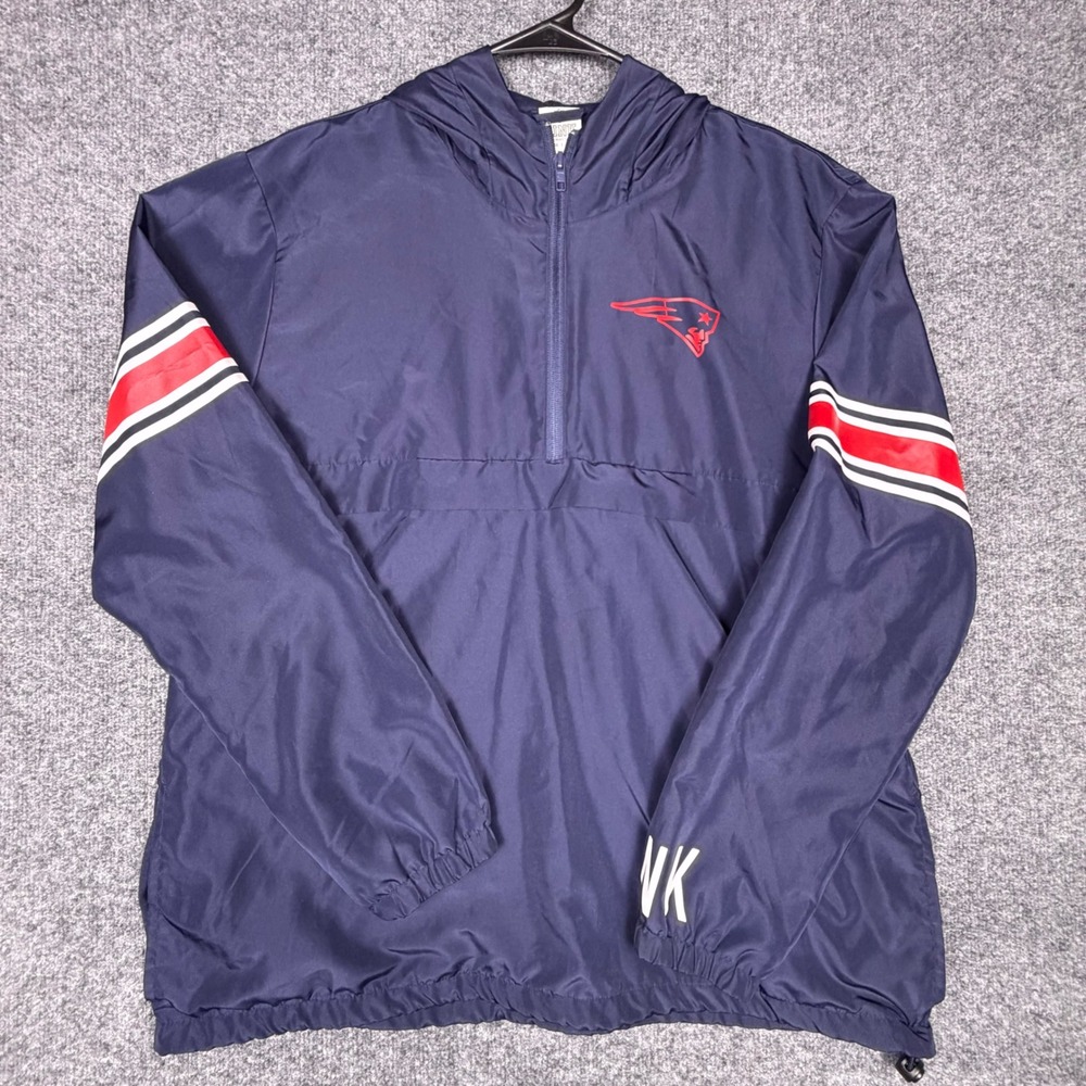 NFL New England Patriots PINK Victoria's Secret Windbreaker Navy Blue Medium